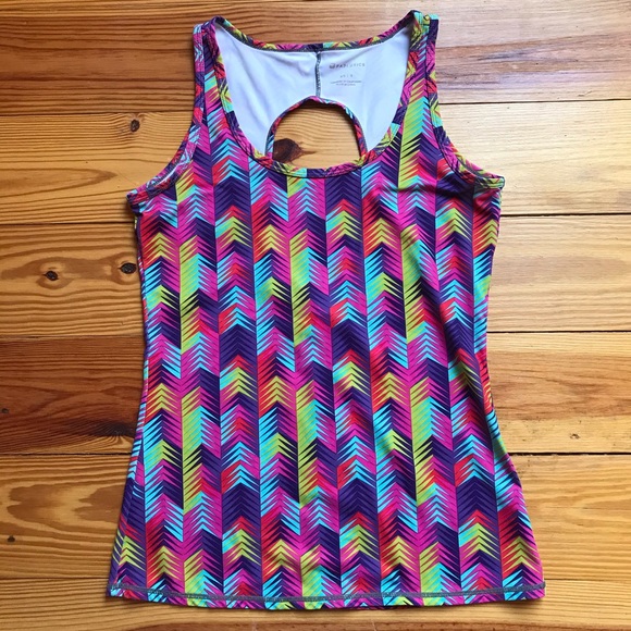 Fabletics Multi-color Chevron Open Back Tank Top, EUC, XS/S - Picture 3 of 11